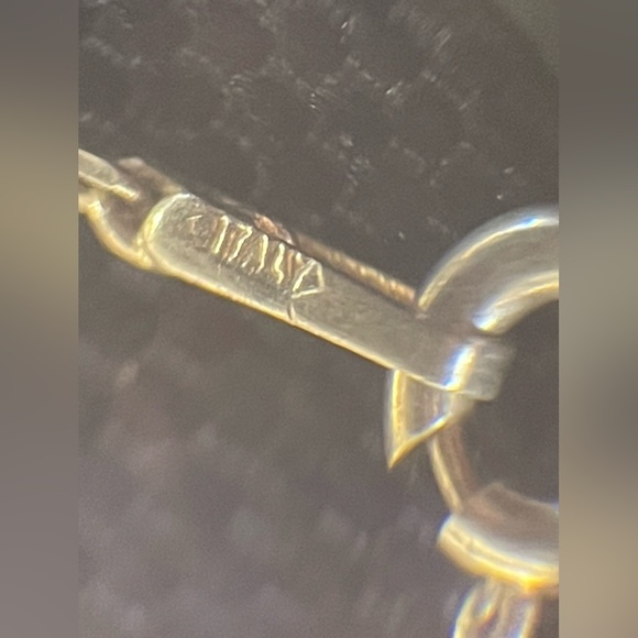 ✨ Vintage Sterling Silver Italian 925 Necklace with Crystal Pendant Earring Set✨ - Picture 12 of 16